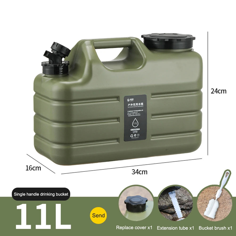 10/11/12L Drinking Water Container with Spigot Leakproof Camping Water Tank Large Capacity Water Storage Carrier for Hiking Car