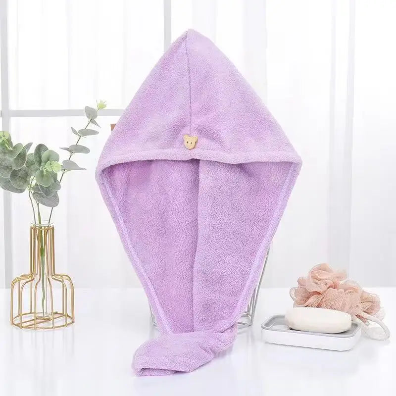 Quick Dry Hair Quick Drying Microfiber Towels Bathroom Bathroom Accessories Nursing Cap With Buckle Sauna Spa Towel Bath