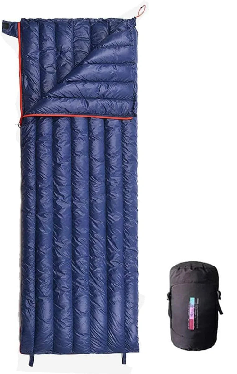 Outdoor camping, down sleeping bag, Ultralight and warm, 95% white goose down 800g filling, envelope type, adult sleeping bag