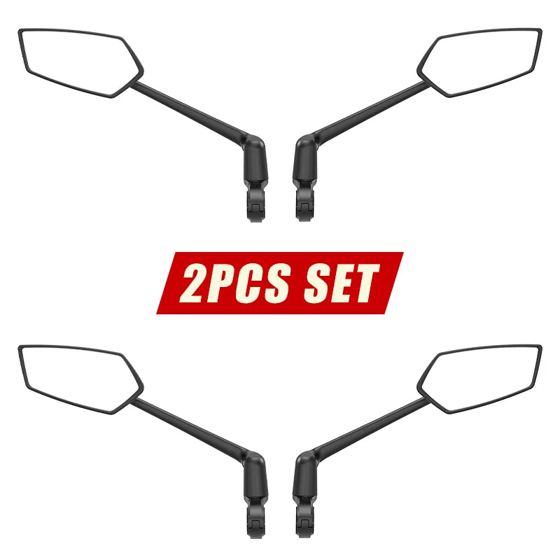RBRL Wide Angle Bike Mirror Handlebar Ultra Clear Left Right Rearview mirror with Extended Mirror Arm for Electric Scooter