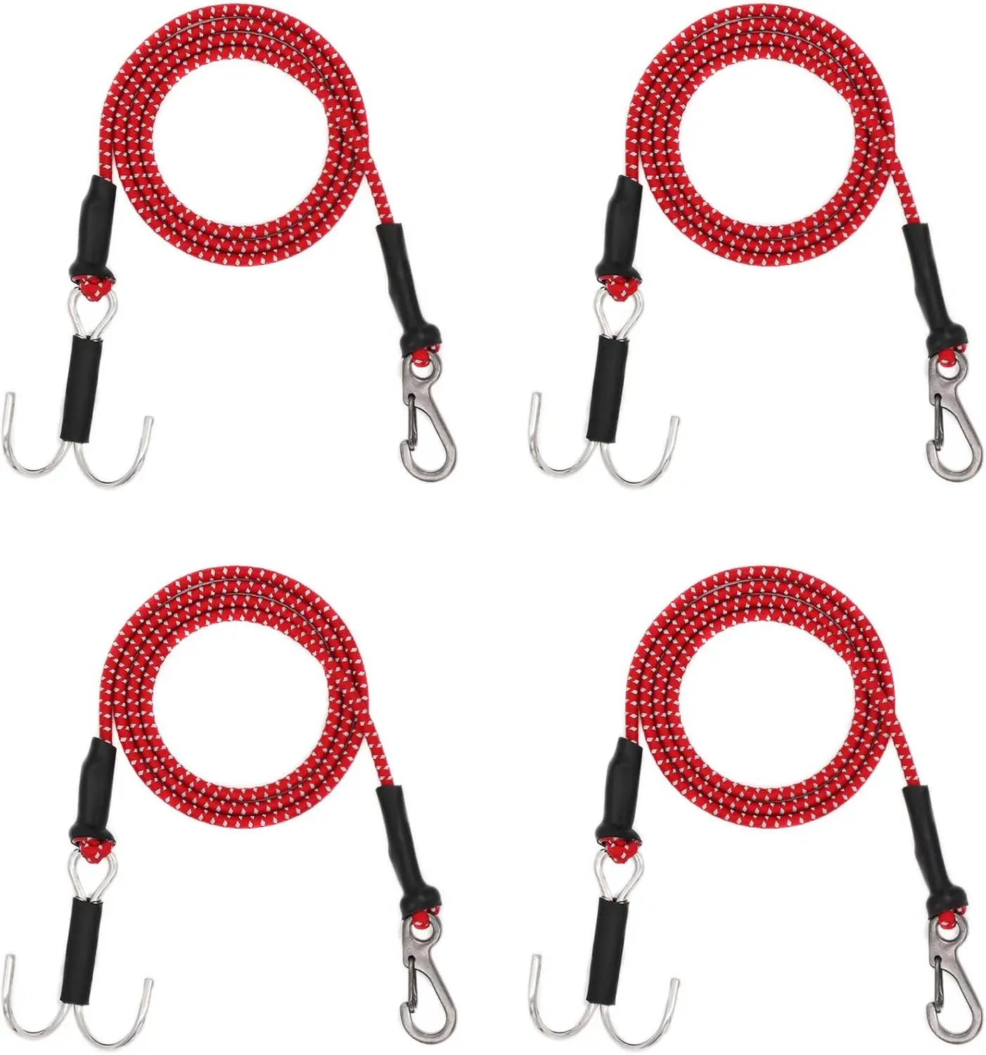 4Pcs 28in 1/10 Elastic RC Crawler Tow Ropes with Hook for Axial SCX10 Accessries TRX6 TRX4 Gen7 Gen8 Tamiya D90 TF3 RC Car Boat