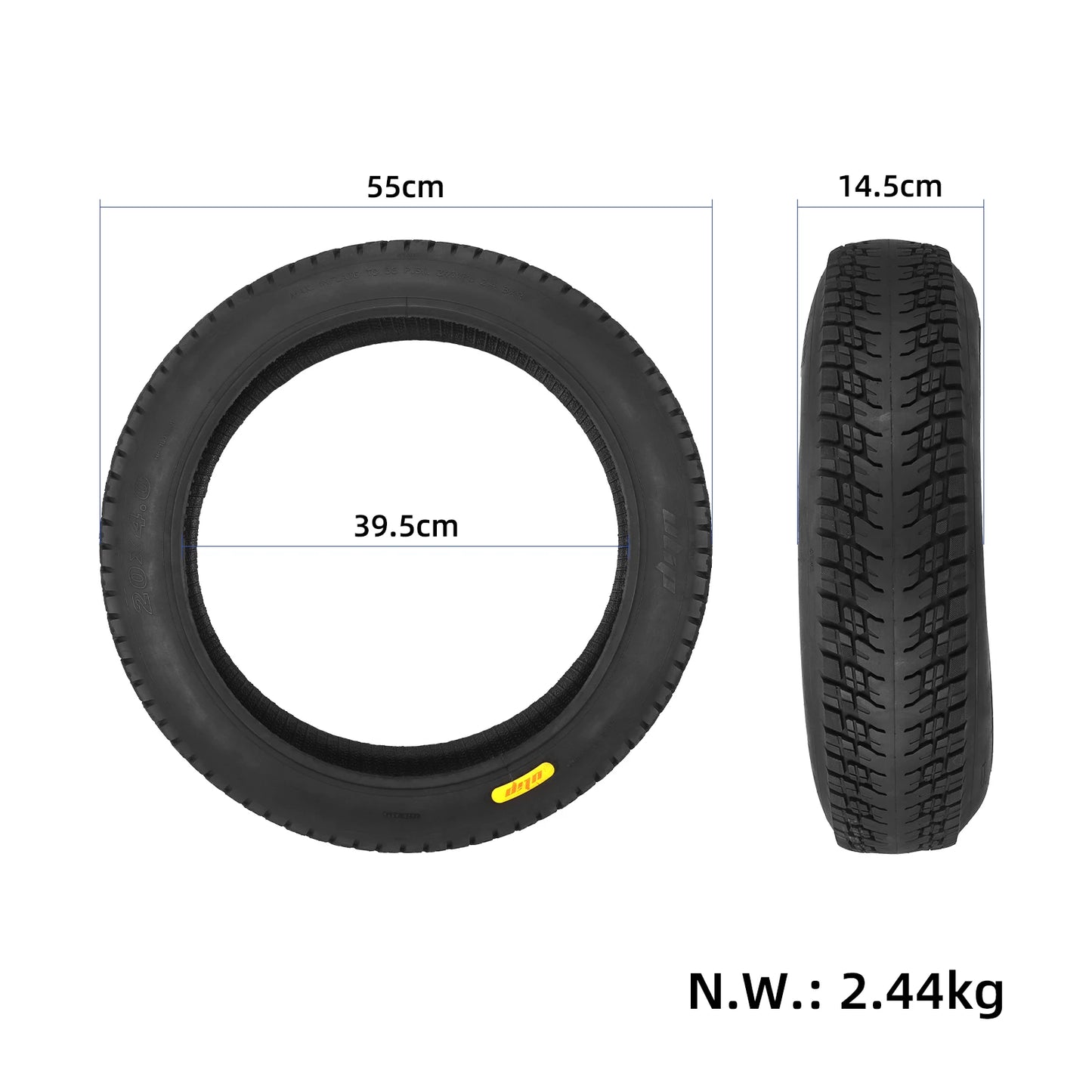 ULIP New 20x4.0 Inch Off-road Fat Tire Puncture Proof Tyre for Snowmobile Beach Electric Bicycle 20*4.0 Anti-Slip Fat Tire Parts
