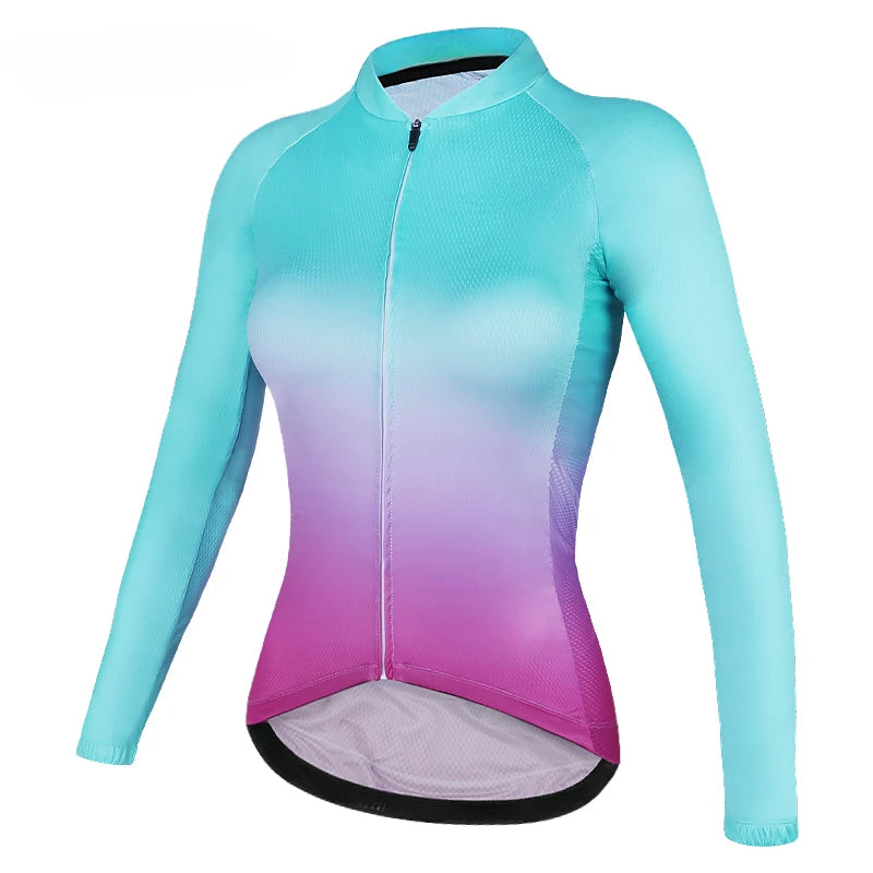Quick Dry Mountain Bike Jerseys Autumn Spring Breathable Women's Cycling Shirt Long Sleeve Cycling Jersey