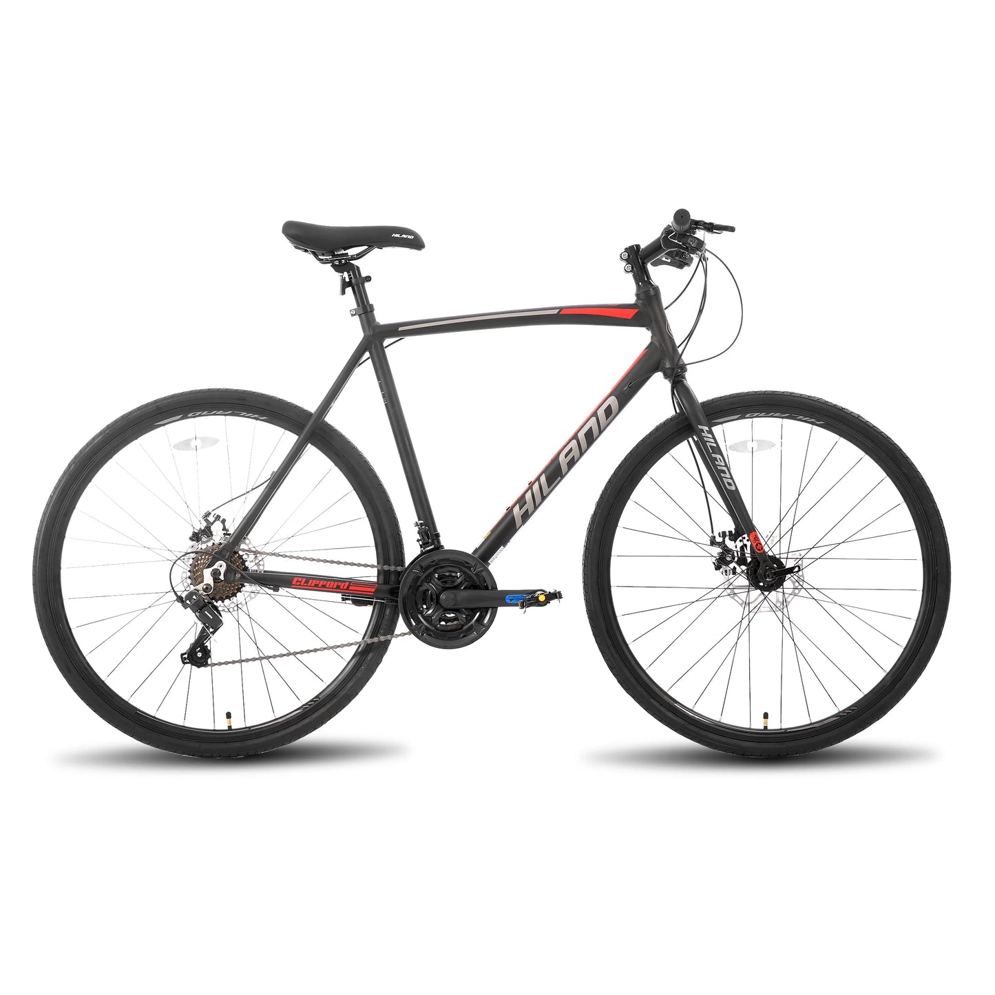 HILAND 700c Road Bike, 14 Speeds, Light Weight Aluminum Frame, Racing Bike City Commuting Road Bicycle for Men Women