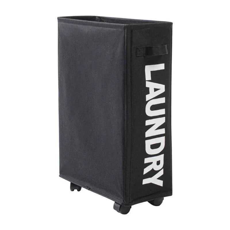 Laundry Basket with Wheels Large Capacity Yoga Mat Storage Basket Multifunctional Foldable Waterproof Dirty Clothes Storage Bag