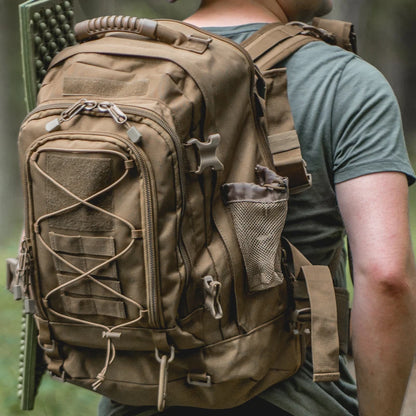 LQARMY 65L Outdoor Tactical Backpack Men's Outdoor Hiking Bag Large Capacity Military Army Bags Travelling Camping Rucksack