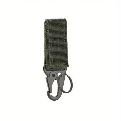1 Piece of Nylon Tactical Clip Black/green, Outdoor Tactical Equipment, Key Buckle Velcro, Suitable for Outdoor and Daily Wear