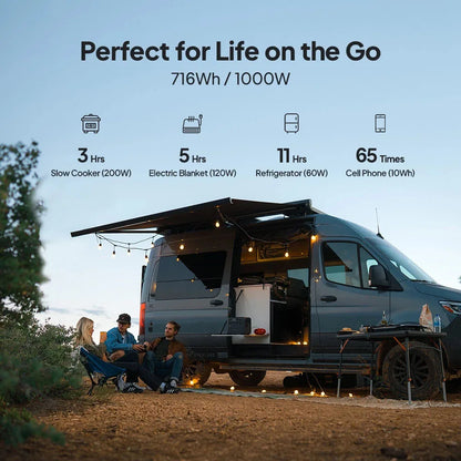 BLUETTI AC70 1000W 768Wh Portable Power Station Solar Generator for Off-Grid Living Outdoor Activities Power Bank