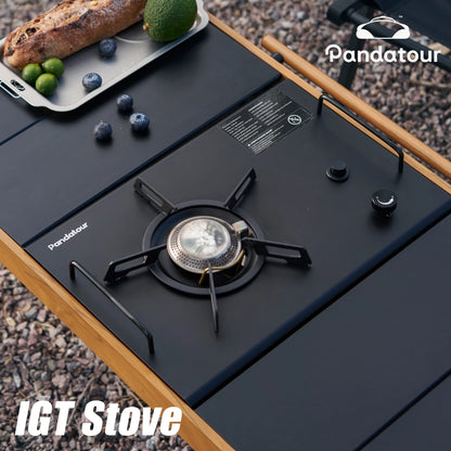 Pandatour 2025 IGT Outdoor Camping Furnace Stove Folding One-touch High Firepower Stove Suitable For Terraces Camping Stove