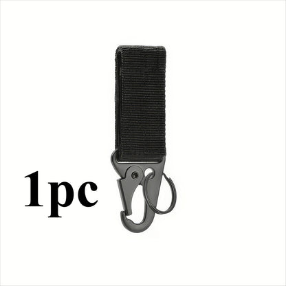 1 Piece of Nylon Tactical Clip Black/green, Outdoor Tactical Equipment, Key Buckle Velcro, Suitable for Outdoor and Daily Wear