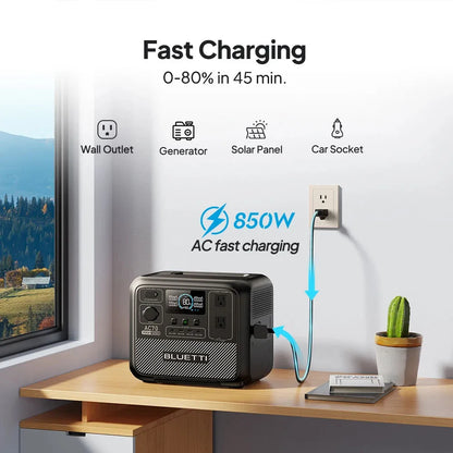 BLUETTI AC70 1000W 768Wh Portable Power Station Solar Generator for Off-Grid Living Outdoor Activities Power Bank