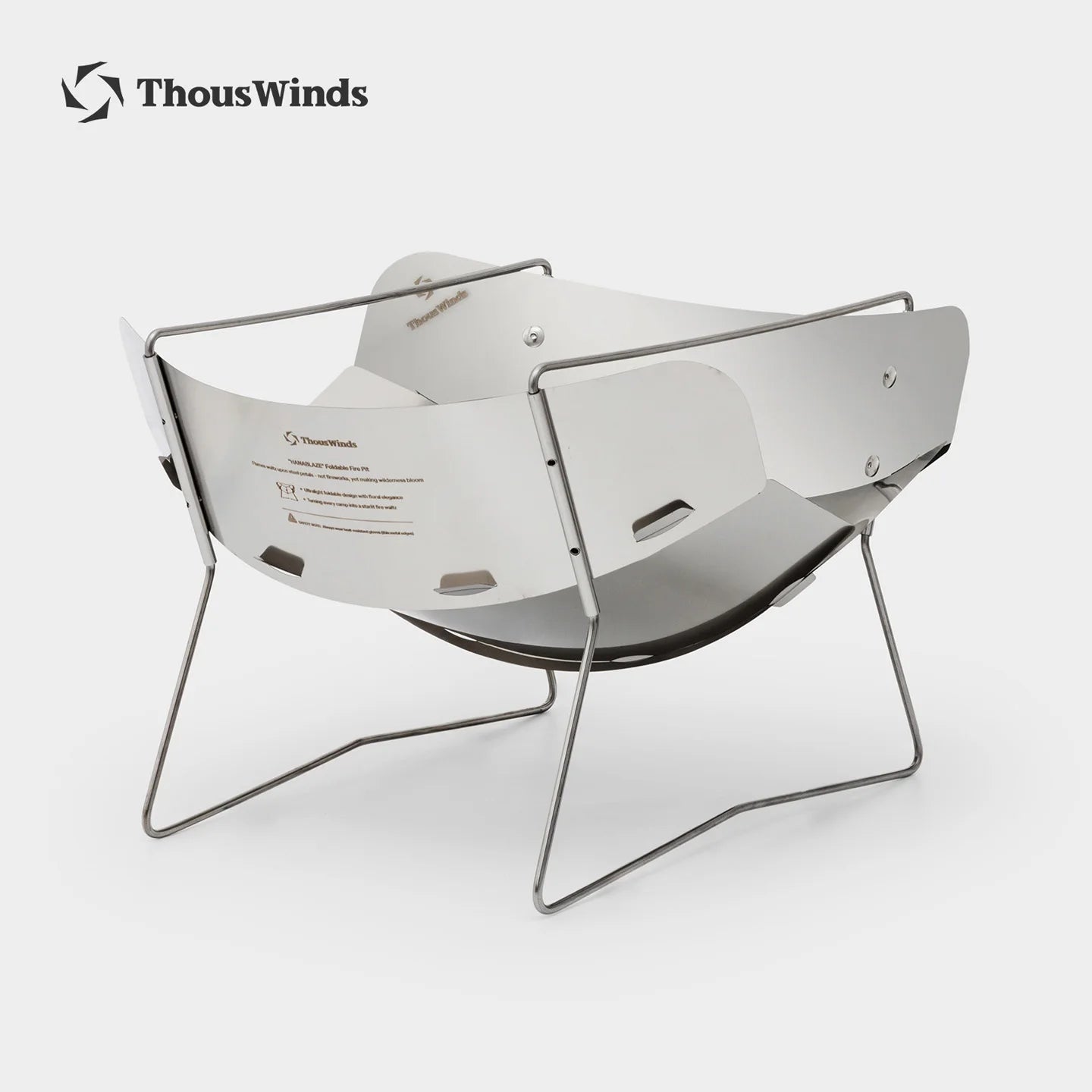 ThousWinds Hanablaze Ultralight Outdoor Foldable Stove Camping Quick-install Wood Stove Fire Pit for Trekking Heating Cooking
