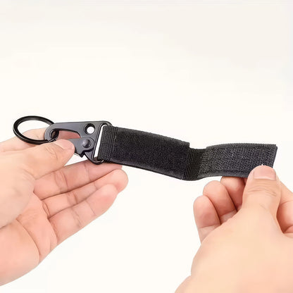 1 Piece of Nylon Tactical Clip Black/green, Outdoor Tactical Equipment, Key Buckle Velcro, Suitable for Outdoor and Daily Wear