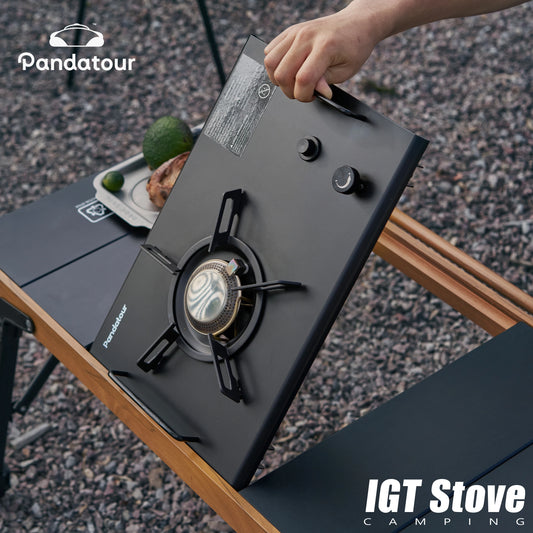 Pandatour 2025 IGT Outdoor Camping Furnace Stove Folding One-touch High Firepower Stove Suitable For Terraces Camping Stove