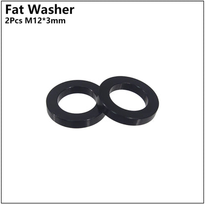 HEPPE MTB Road Bike Thru Axle Washer M12 M15 Axle Spacer Bike Hub Tube Shaft Skewer Spacer 0.5/1/2/3/4/7.5mm Thickness