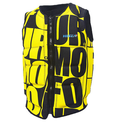 Life Vest Jet Ski Life Jacket Jet Pilot for Men Adult Comp Vest Impact Protection Lifejacket Neoprene PVC