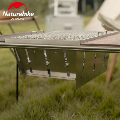 Naturehike Outdoor IGT Stove Portable Folding Stainless Steel Embedded BBQ Picnic Charcoal Grill Oven Tool Camping Accessories