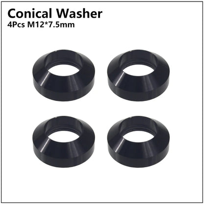 HEPPE MTB Road Bike Thru Axle Washer M12 M15 Axle Spacer Bike Hub Tube Shaft Skewer Spacer 0.5/1/2/3/4/7.5mm Thickness