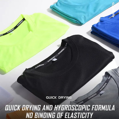 Quick Dry Clothes Men's Long Sleeve T-Shirt Breathable Sweat Absorption Fast Dry T Running Sports Top Outdoor Climbing Clothing