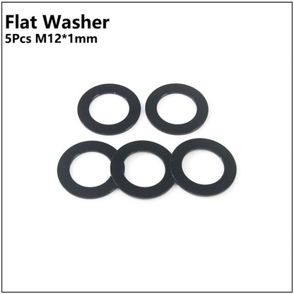 HEPPE MTB Road Bike Thru Axle Washer M12 M15 Axle Spacer Bike Hub Tube Shaft Skewer Spacer 0.5/1/2/3/4/7.5mm Thickness