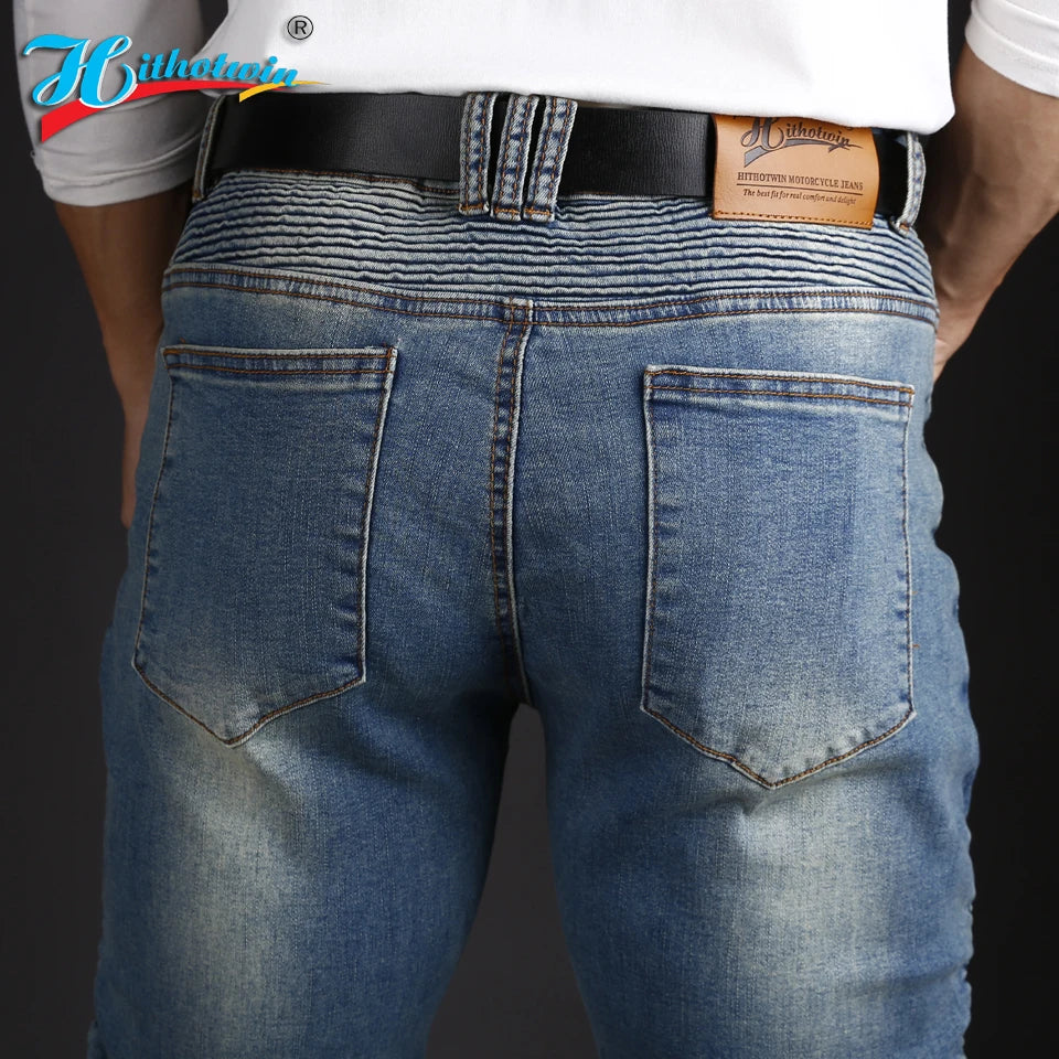 Motorcycle Rider Pants Cycling Pants Racing Jeans With 5 Anti-Fall Protective Gear Moto Motocross Trousers CE Level 1/2 Armor