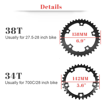 TSDZ2 TSDZ2B Tongsheng Mid Drive Motor 52T 48T 38T 36T 34T Chainwheel Chain Ring Set for Electric Bike Bicycle Kit