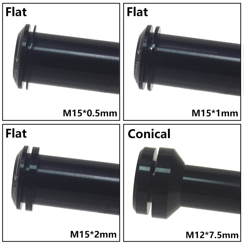 HEPPE MTB Road Bike Thru Axle Washer M12 M15 Axle Spacer Bike Hub Tube Shaft Skewer Spacer 0.5/1/2/3/4/7.5mm Thickness