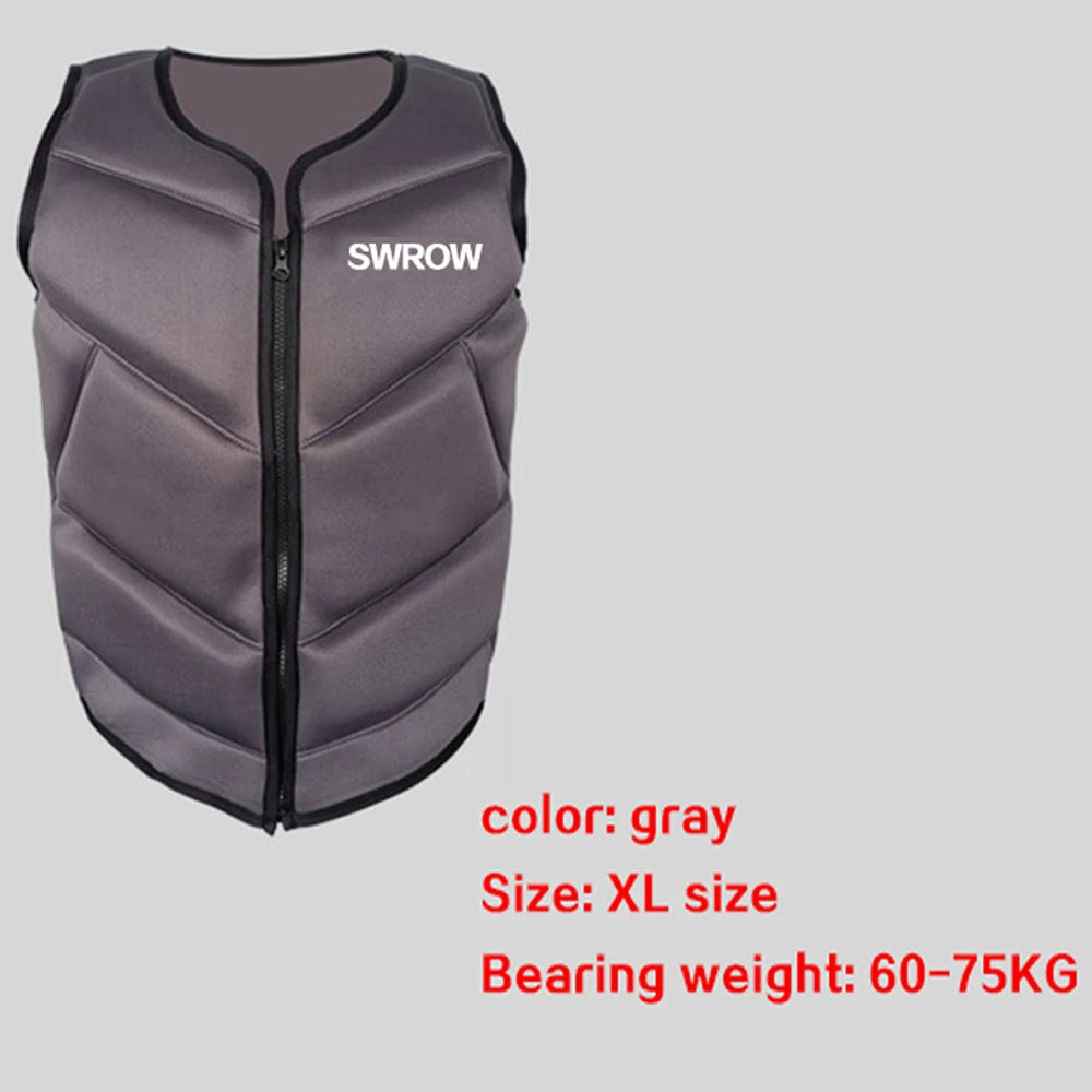 Neoprene Life Vest Adults Surf Life Jacket Ski Motorboats Kayak Raft For Boats Fishing Vest Swimming Drifting Vest Safety Rescue