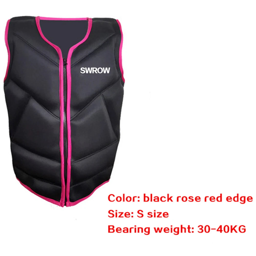 Neoprene Life Vest Adults Surf Life Jacket Ski Motorboats Kayak Raft For Boats Fishing Vest Swimming Drifting Vest Safety Rescue