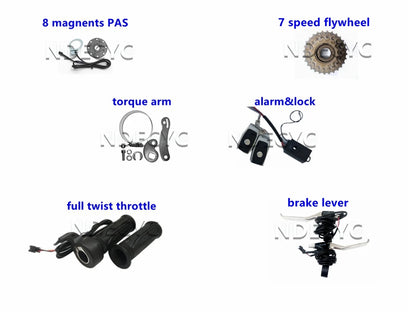 US Stock NBpower Sine Wave Dual Mode Controller 170mm/190mm Dropout 72v 3000W Rear wheel Motor Electric Fat Bike Conversion Kit