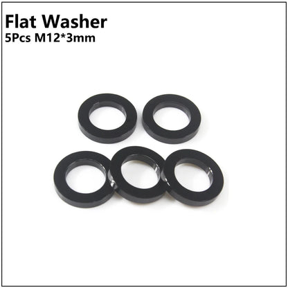 HEPPE MTB Road Bike Thru Axle Washer M12 M15 Axle Spacer Bike Hub Tube Shaft Skewer Spacer 0.5/1/2/3/4/7.5mm Thickness