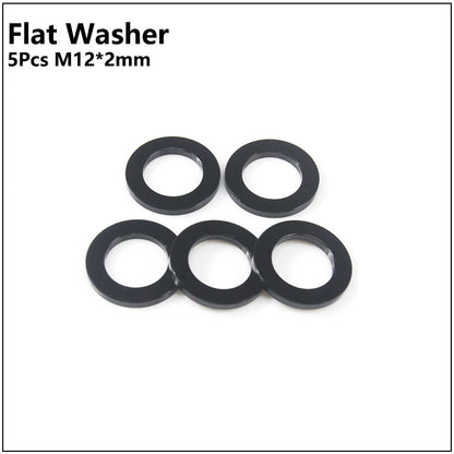 HEPPE MTB Road Bike Thru Axle Washer M12 M15 Axle Spacer Bike Hub Tube Shaft Skewer Spacer 0.5/1/2/3/4/7.5mm Thickness