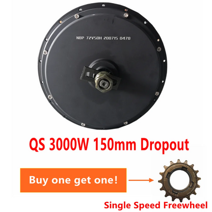 US Stock NBpower/QS205 50H V3  48-96v 3000W Motor Electric Bicycle BLDC Spoke Hub Motor 150mm Dropout Ebike Rear Wheel Hub Motor