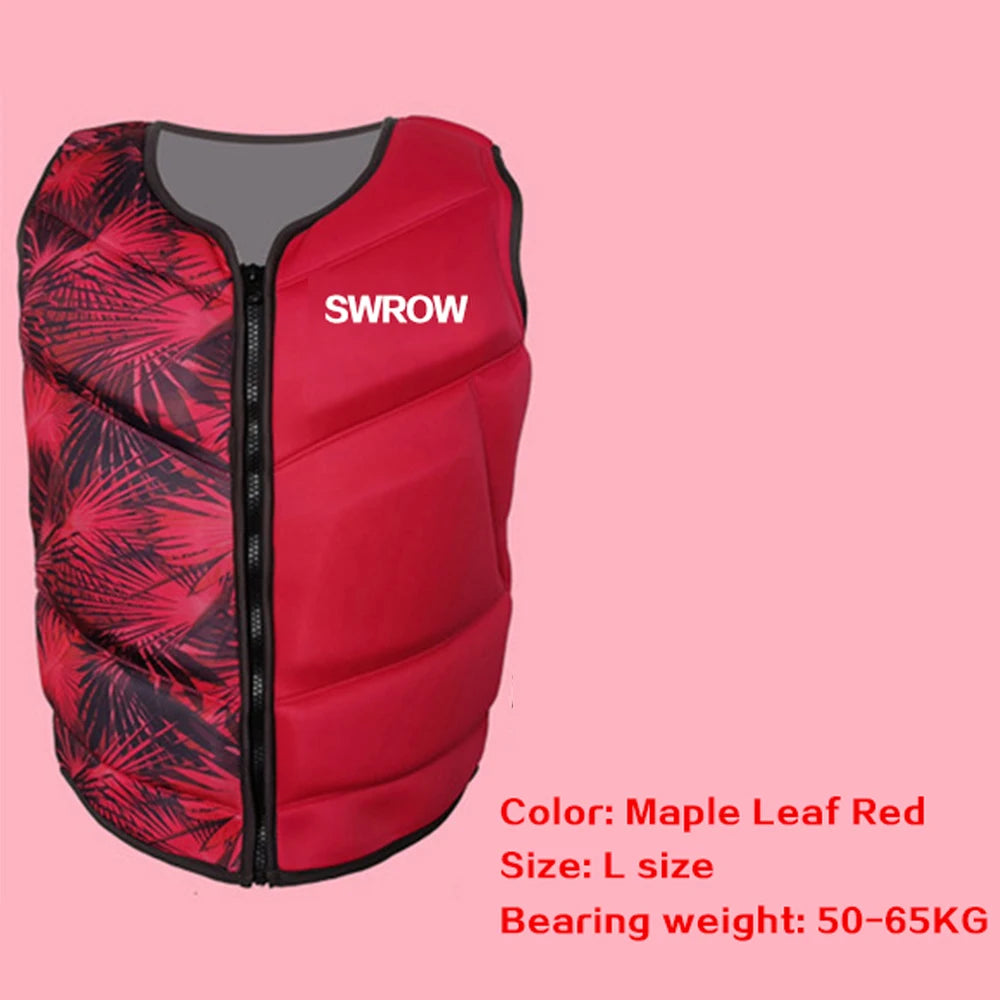 Neoprene Life Vest Adults Surf Life Jacket Ski Motorboats Kayak Raft For Boats Fishing Vest Swimming Drifting Vest Safety Rescue