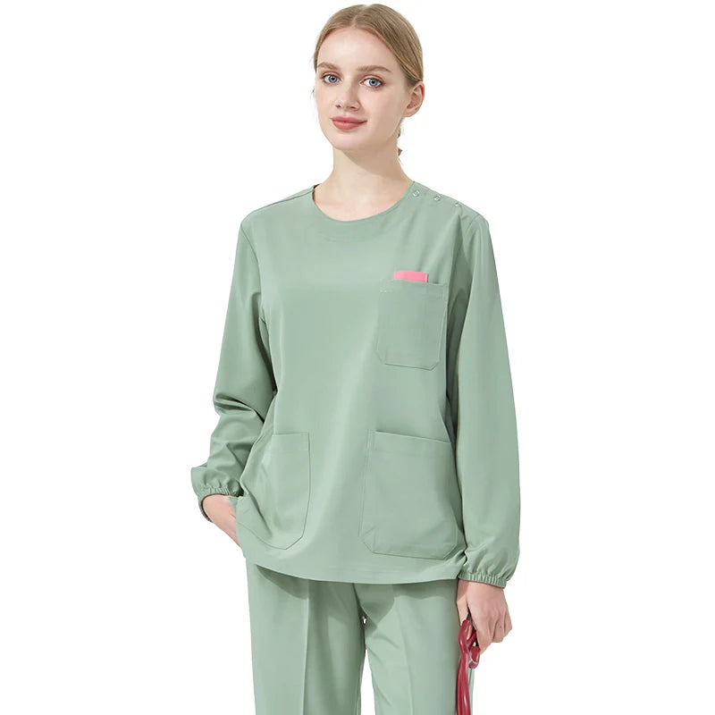 Quick-Dry Hospital Working Clothes Breathable Doctor Nurse Uniforms Women's Orthopaedic Surgeon Stretch Medical Scrub Set S02