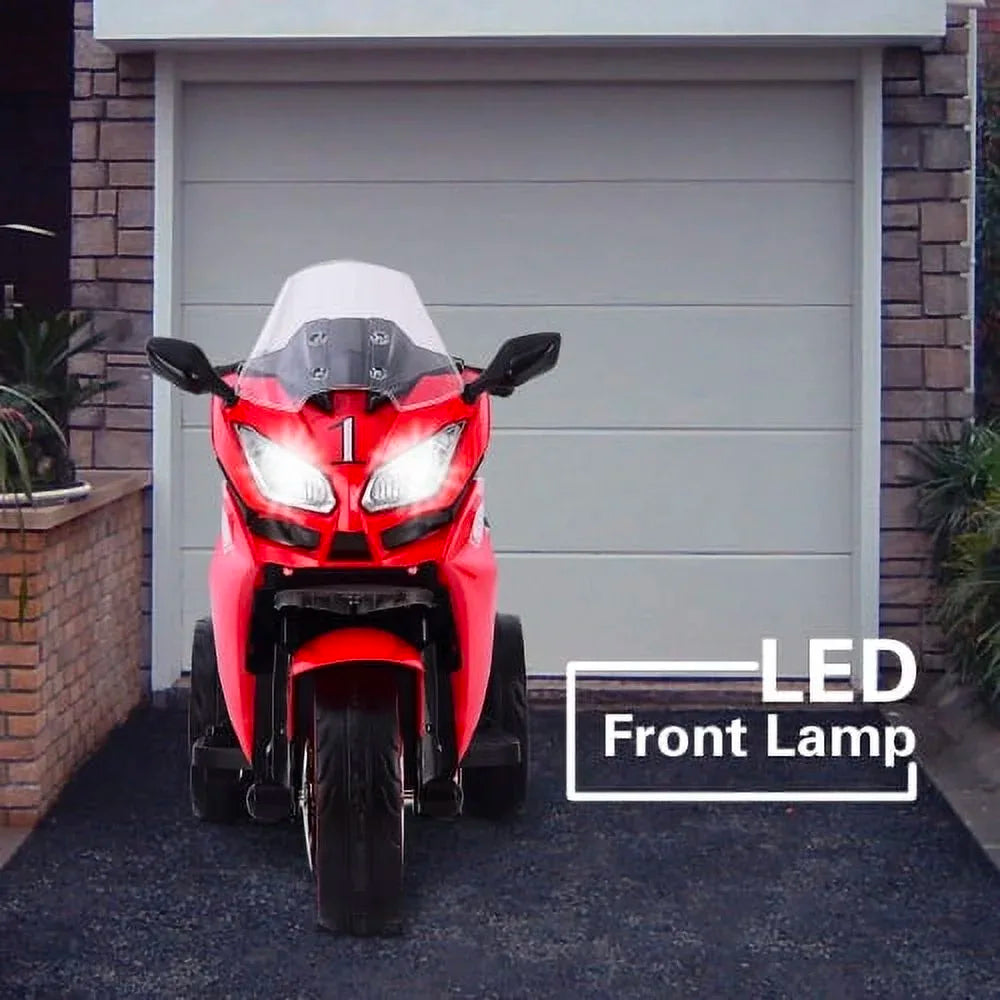 12V Kids Electric motorcycle Battery Motor Bikes Rechargeable 3 Wheels Ride on Kids with Light Wheels