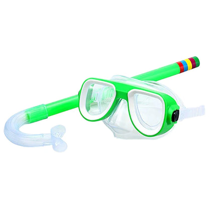Kids Snorkel Set Scuba Snorkeling Mask Swimming Anti-fog Goggles With Dry Snorkels Tube Diving Underwater Snorkeling Glasses Set