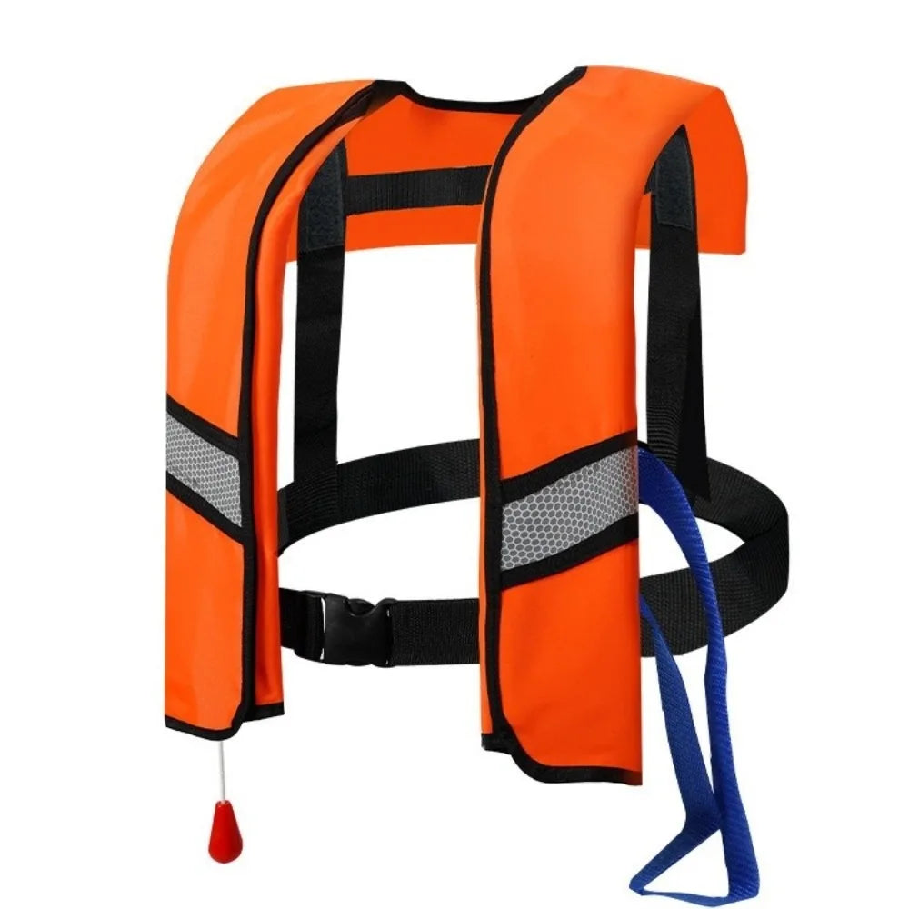 Adjustable Automatic Inflatable Life Jacket with Reflective Strips Safety Whistle Buoyancy Vest High Buoyancy