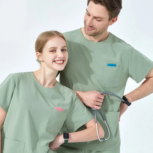Quick-Dry Hospital Working Clothes Breathable Doctor Nurse Uniforms Women's Orthopaedic Surgeon Stretch Medical Scrub Set S02