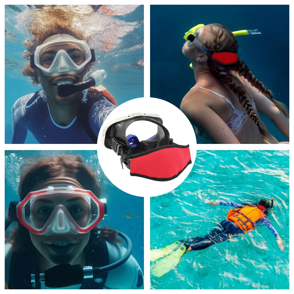 Diving Mask Slap Strap Waterproof Scuba Mask Straps Non-Slip Neoprene Mask Strap Cover Goggle Strap Covers for Dive Snorkel Mask