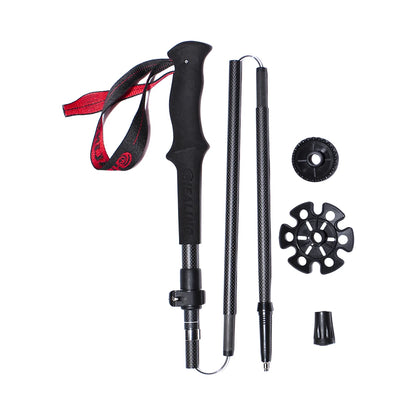 Local+ 100% Carbon Fiber Trekking Poles Folding Outdoor Telescopic Walking Hiking Accessories Nordic Mountain Climbing Stick