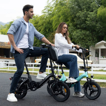 14" Foldable Electric bicycle for Adult, Peak 500W Motor with 36V 10.4Ah Removable Battery EBike Dual Disc Brake Bodywel T16pro