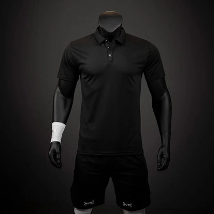 Classical Quick Drying Training Polo Shirt Gym Sports Exercise Shirts Unisex Short Sleeve Lapel Tee Shirts Sportswear Summer