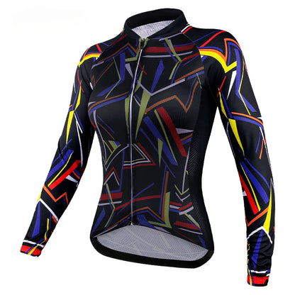 Quick Dry Mountain Bike Jerseys Autumn Spring Breathable Women's Cycling Shirt Long Sleeve Cycling Jersey