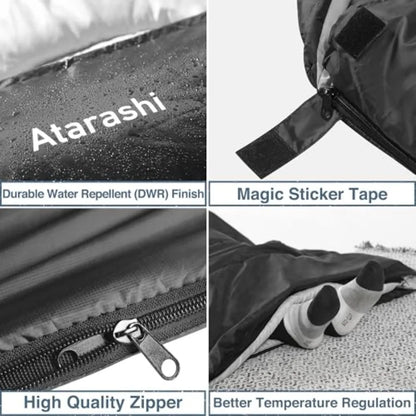 4 Seasons Camping Sleeping Bag for Adults Light Warm Extra-Large with Compression Sack Ideal for Hiking Backpacking Outdoor Adv