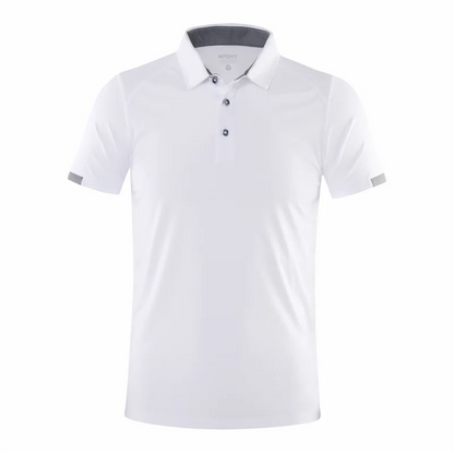 Quick-drying Short-sleeved POLO Shirt For Outdoor Sports and Fitness Breathable and Cool Mesh Lapel Top