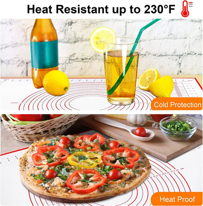 BUYYES 1PCS Silicone Baking Mat Kneading Pad Dough Mat Pizza Cake Dough Maker Kitchen Cooking Grill Non-Stick Gadgets Bakeware
