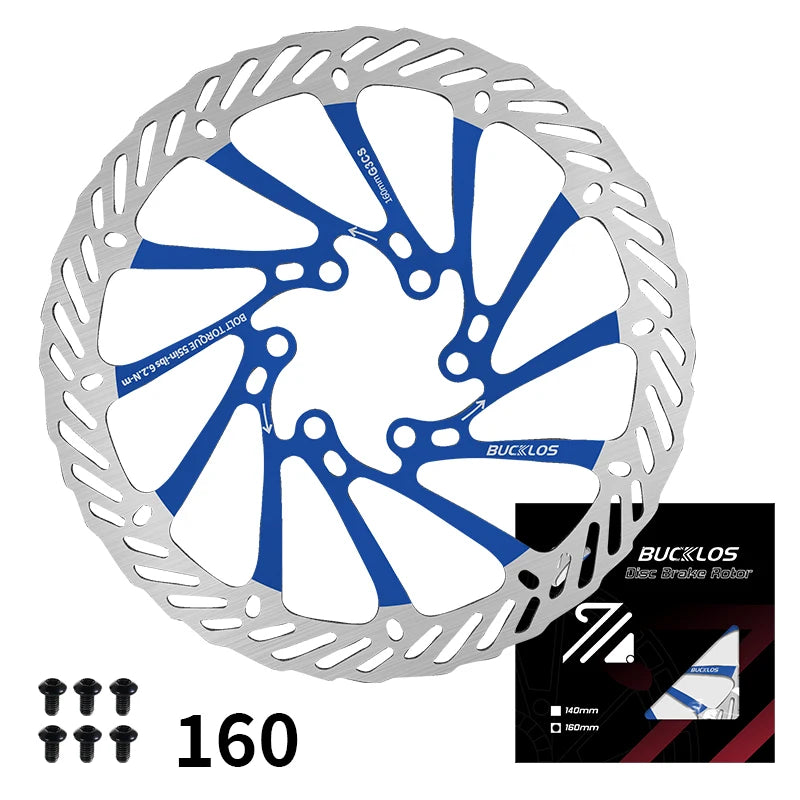 BUCKLOS Bike Disc Brake Rotor 140mm 160mm 180mm 203mm Bicycle Hydraulic Brakes Rotor Heat Dissipation Mtb Road Bike Rotors