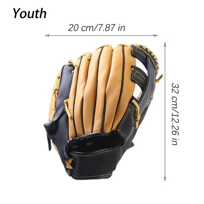 Baseball Glove Soft Training Mitt Leather Softball Glove for Youth Adults Practice Outfield