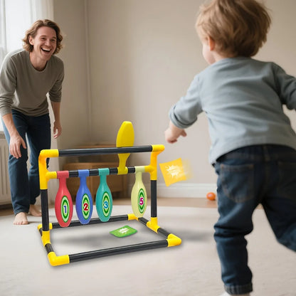 Bean Bag Toss Game for Kids Adults Throwing Game Bowling Set Toys for Family Indoor Outdoor Fun Holiday Birthday Party Backyard